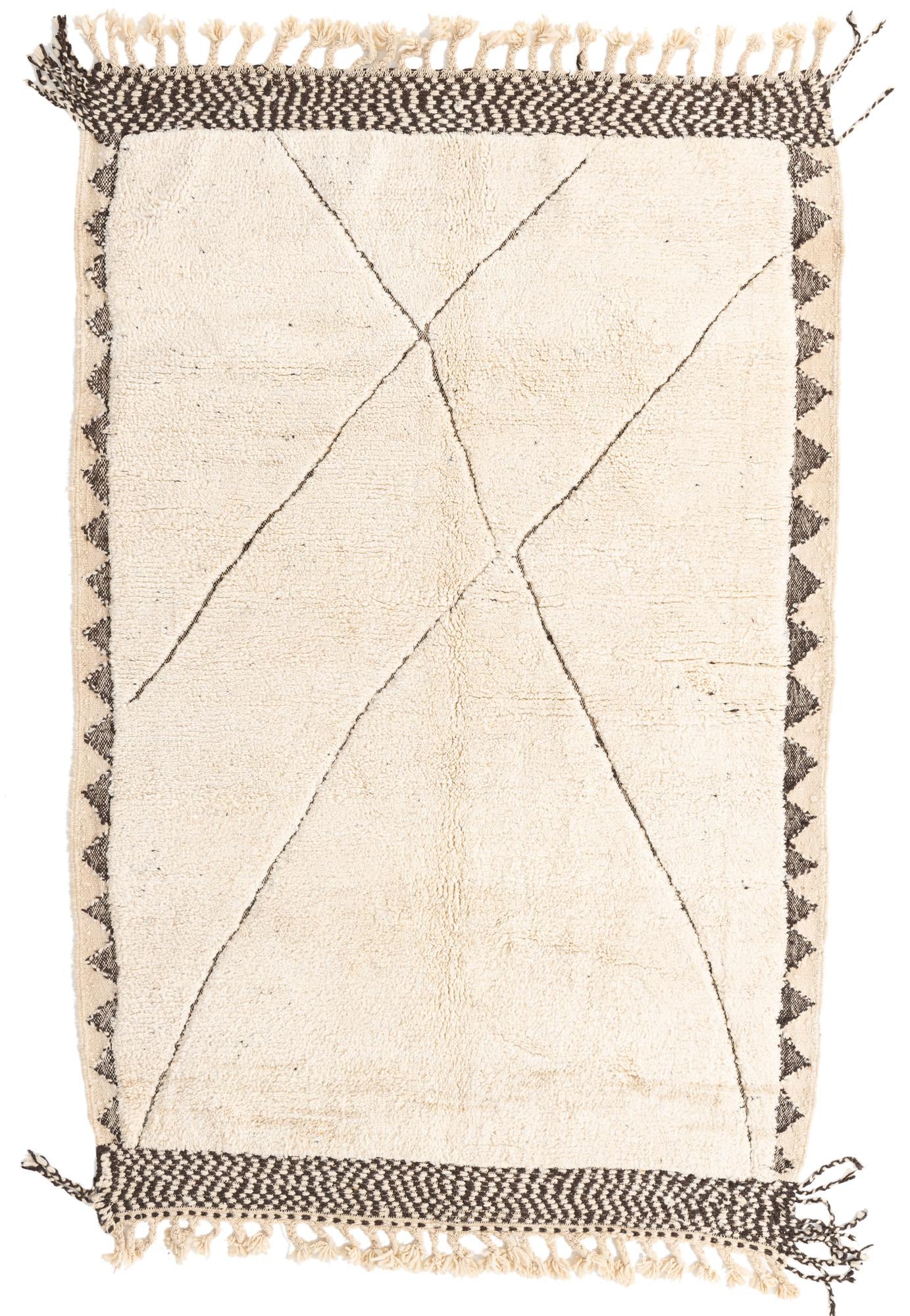 5' 7 x 8' 4 Hand Knotted Moroccan Wool Rug