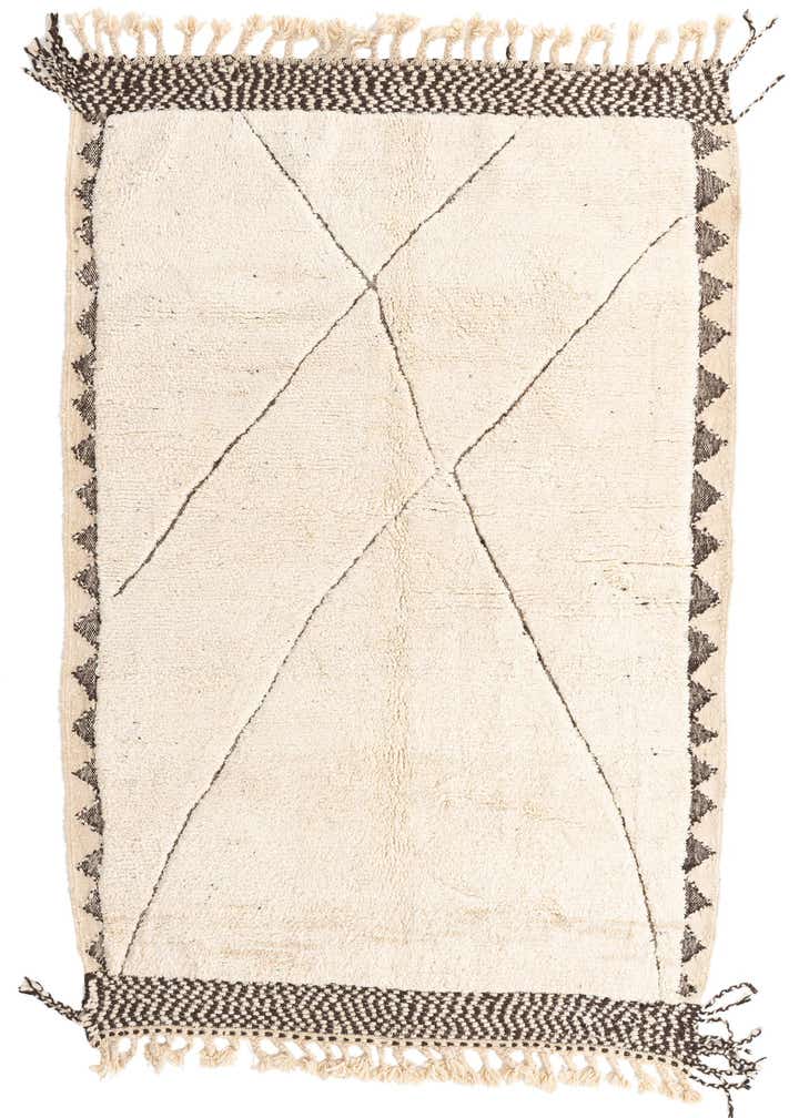 5' 7 x 8' 4 Hand Knotted Moroccan Wool Rug