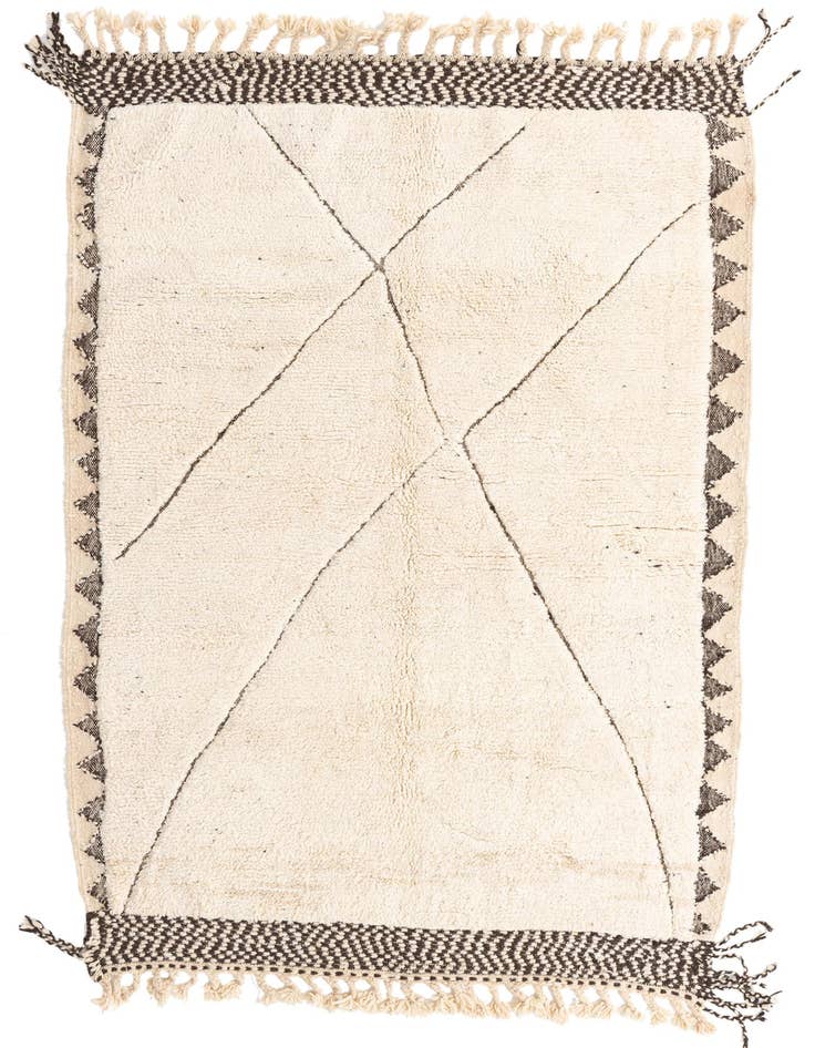 Detail image of 5' 7 x 8' 4 Hand Knotted Moroccan Wool Rug