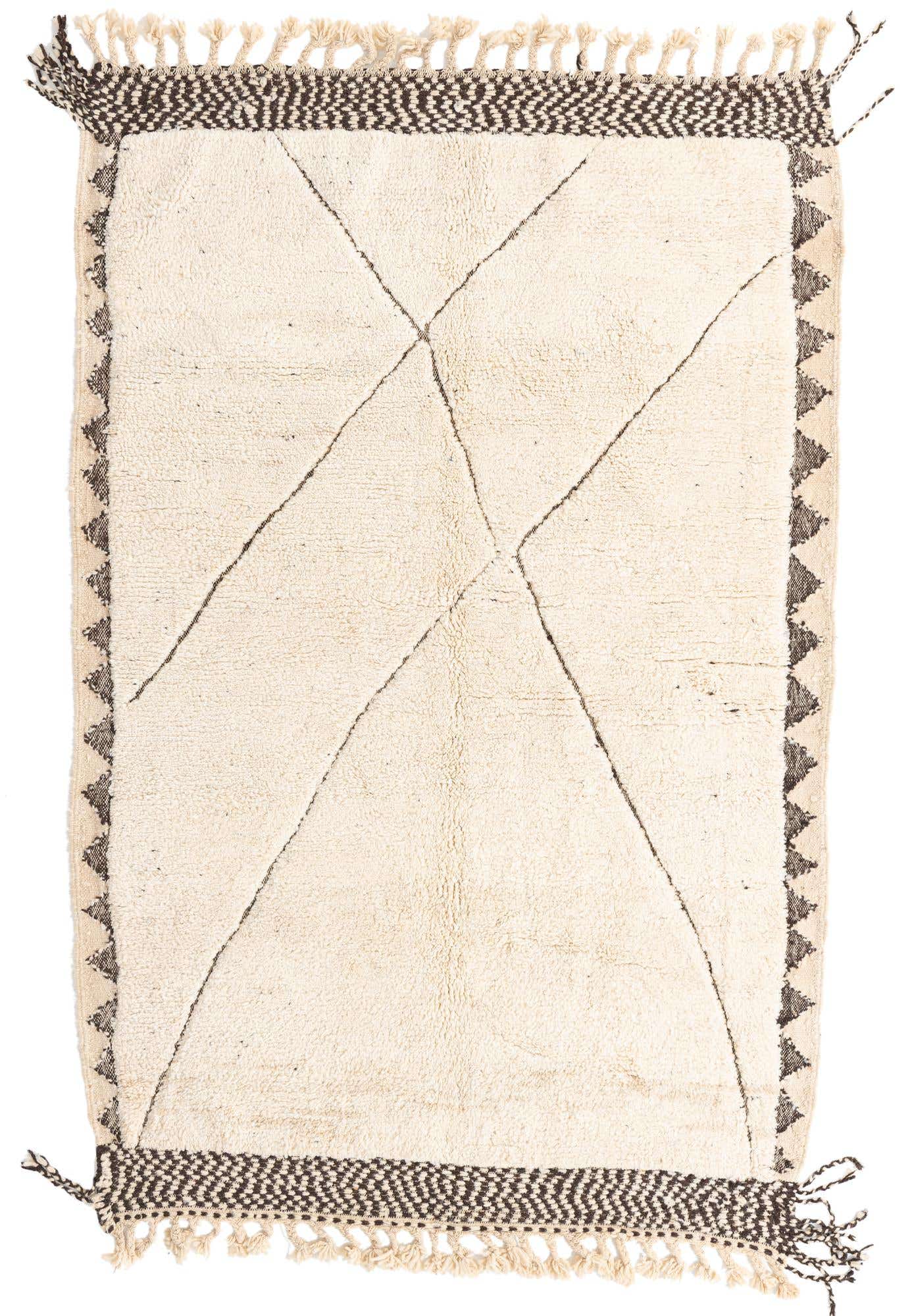 5' 7 x 8' 4 Hand Knotted Moroccan Wool Rug