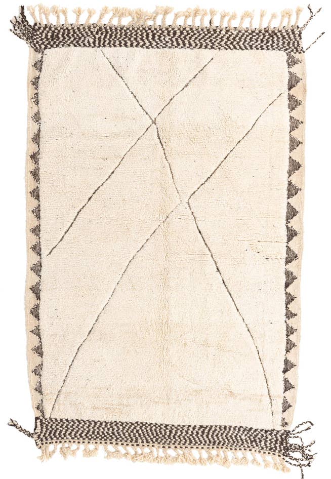 Detail image of 5' 7 x 8' 4 Hand Knotted Moroccan Wool Rug