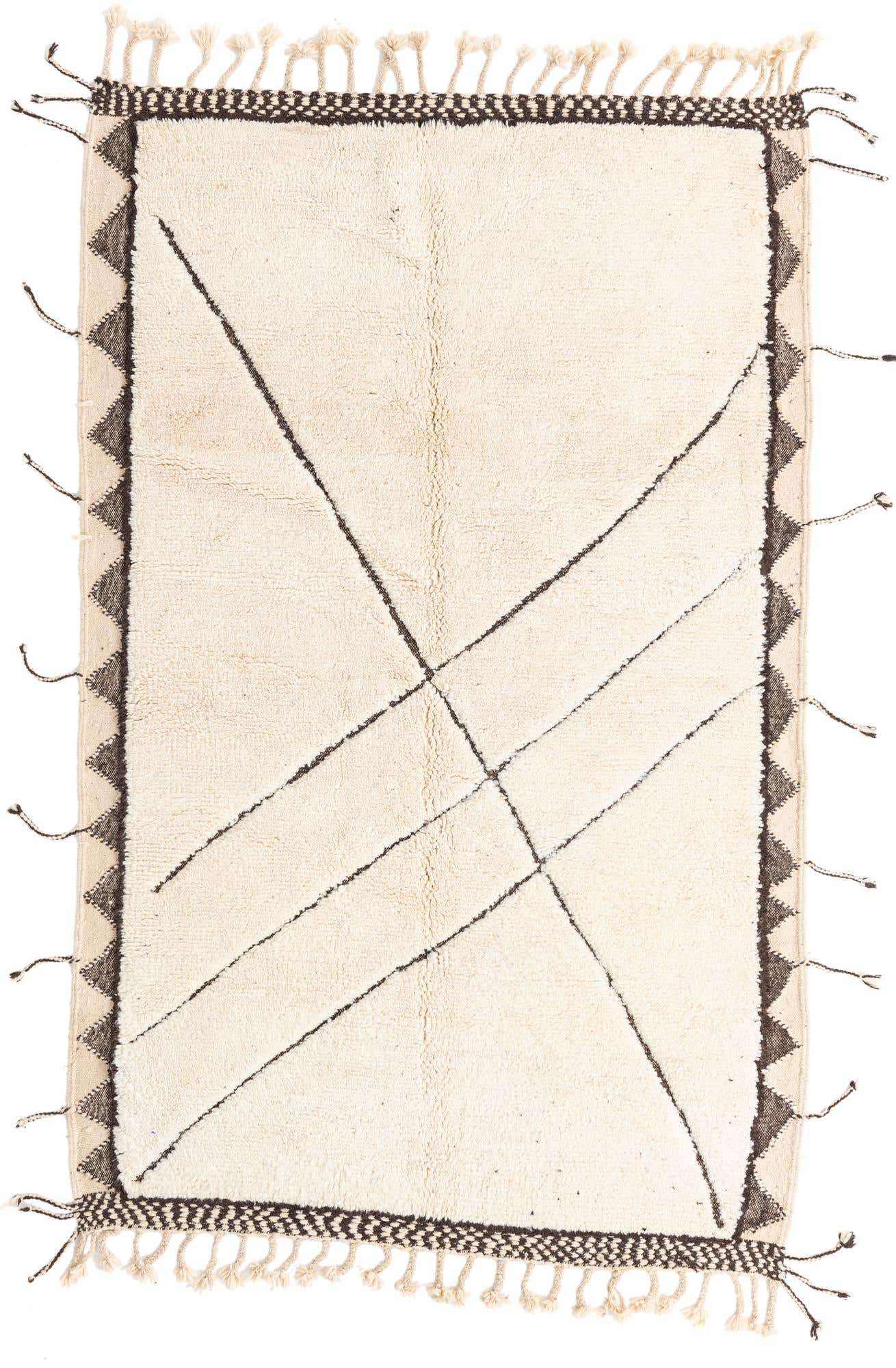 5' 5 x 8' 7 Hand Knotted Moroccan Wool Rug