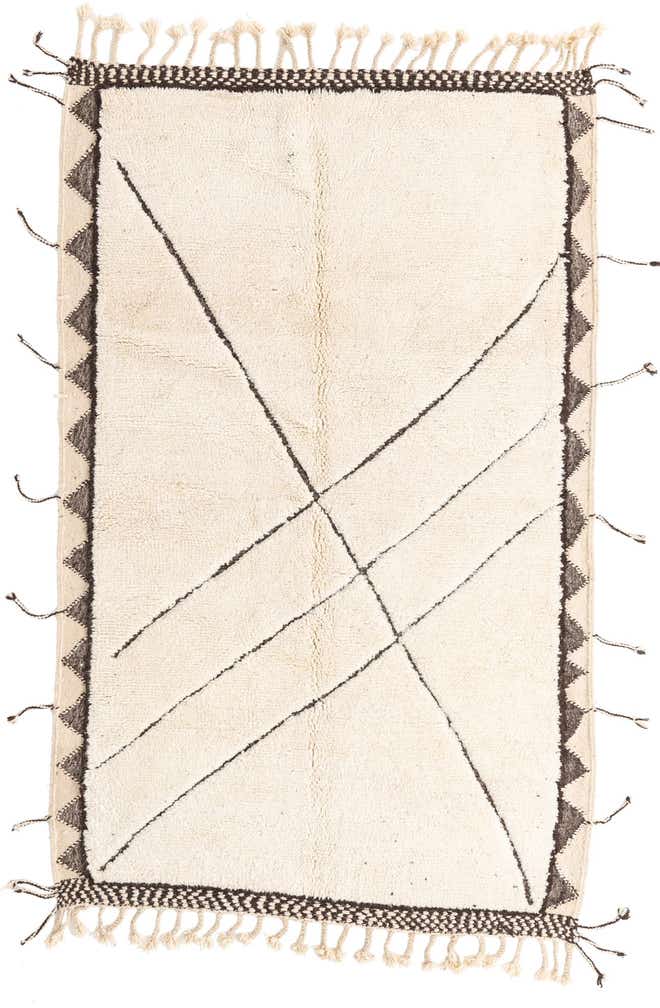 5' 5 x 8' 7 Hand Knotted Moroccan Wool Rug