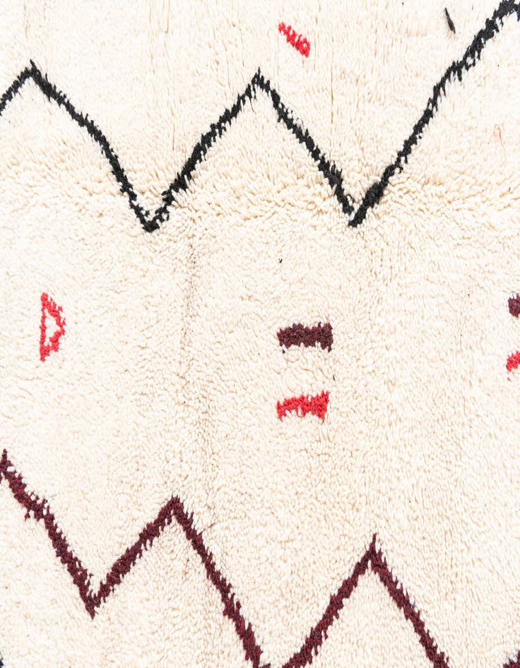 Detail image of 4' 10 x 8'  Hand Knotted Moroccan Wool Rug