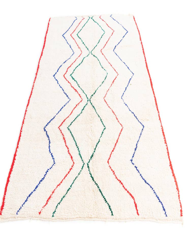 Detail image of 5' 5 x 8'  Hand Knotted Moroccan Wool Rug