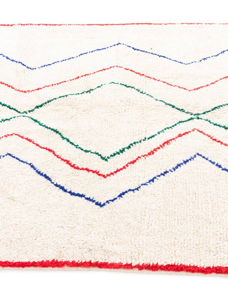 Detail image of 5' 5 x 8'  Hand Knotted Moroccan Wool Rug