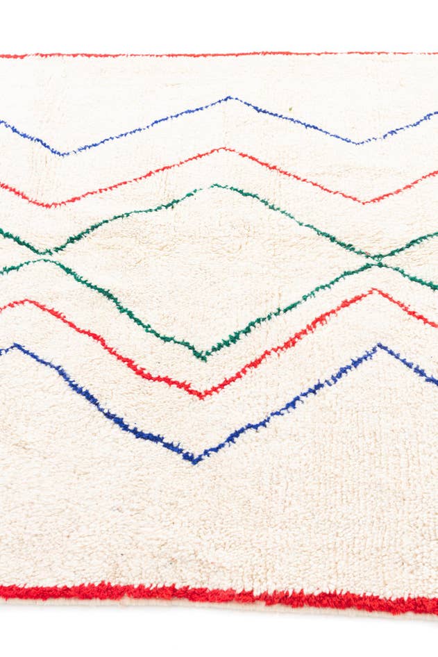 Detail image of 5' 5 x 8' Hand Knotted Moroccan Wool Rug