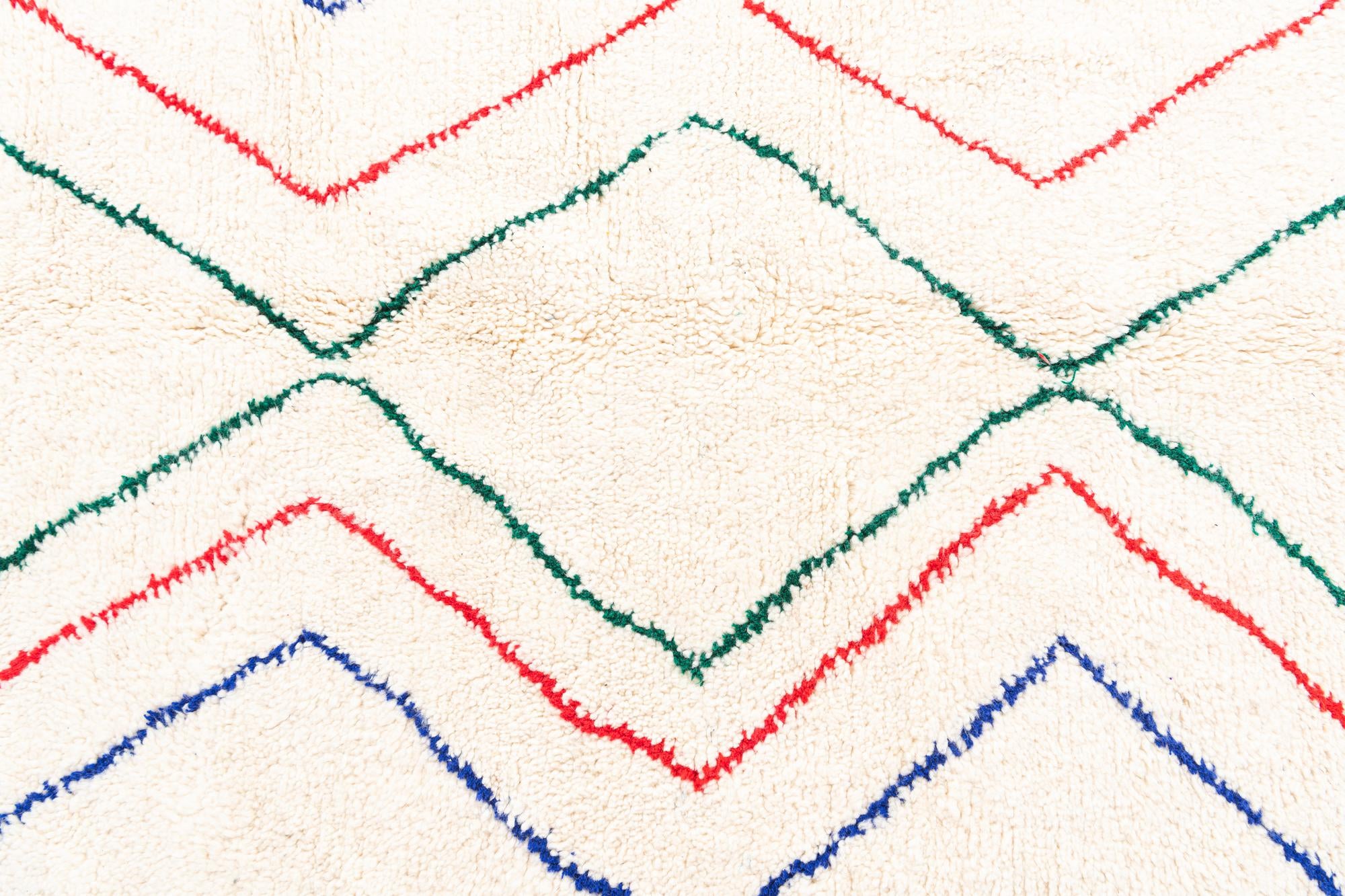 5' 5 x 8' Hand Knotted Moroccan Wool Rug