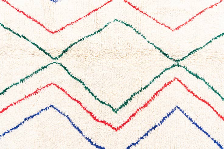 Detail image of 5' 5 x 8' Hand Knotted Moroccan Wool Rug