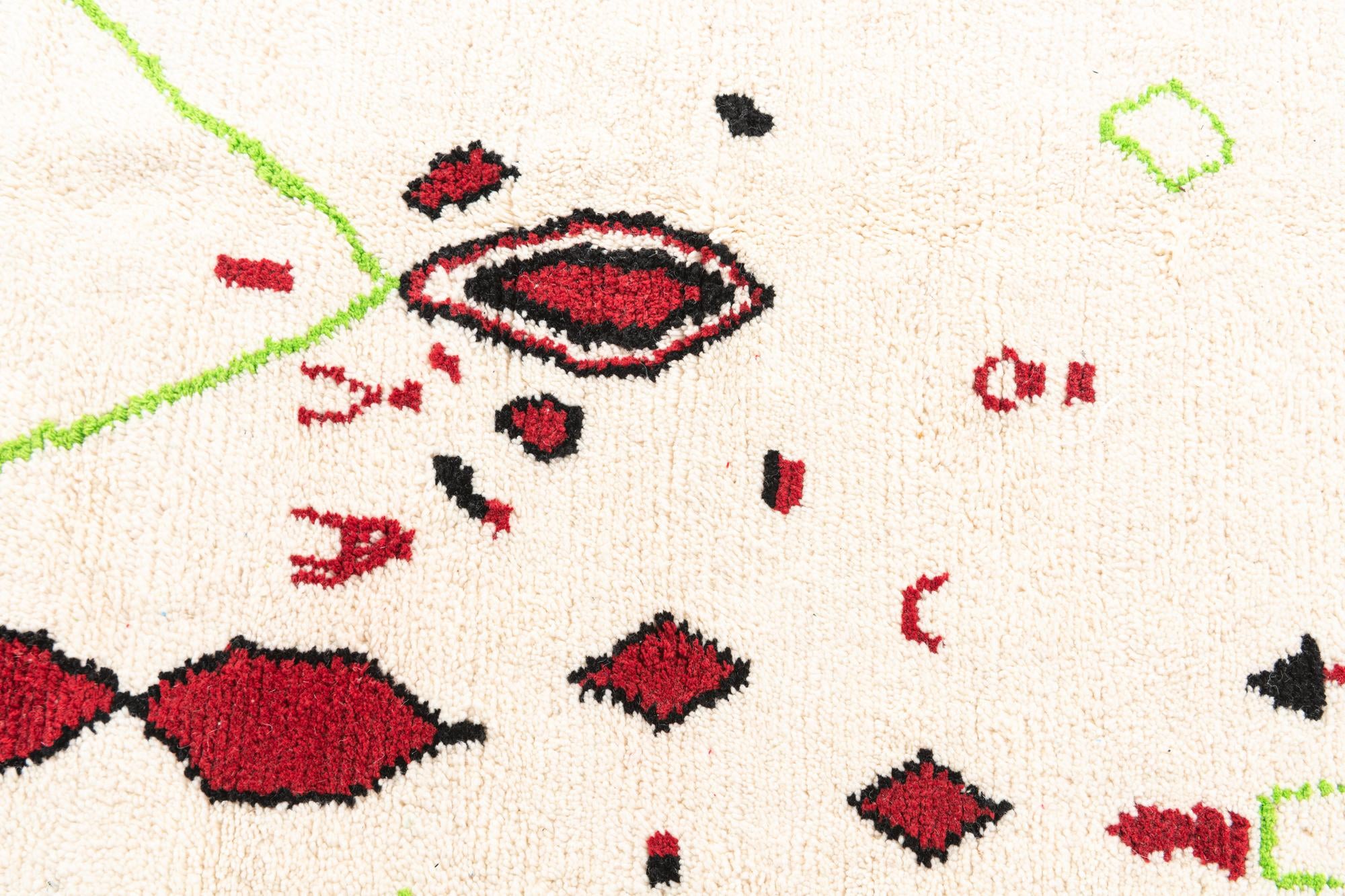 5' x 8' 5 Hand Knotted Moroccan Wool Rug
