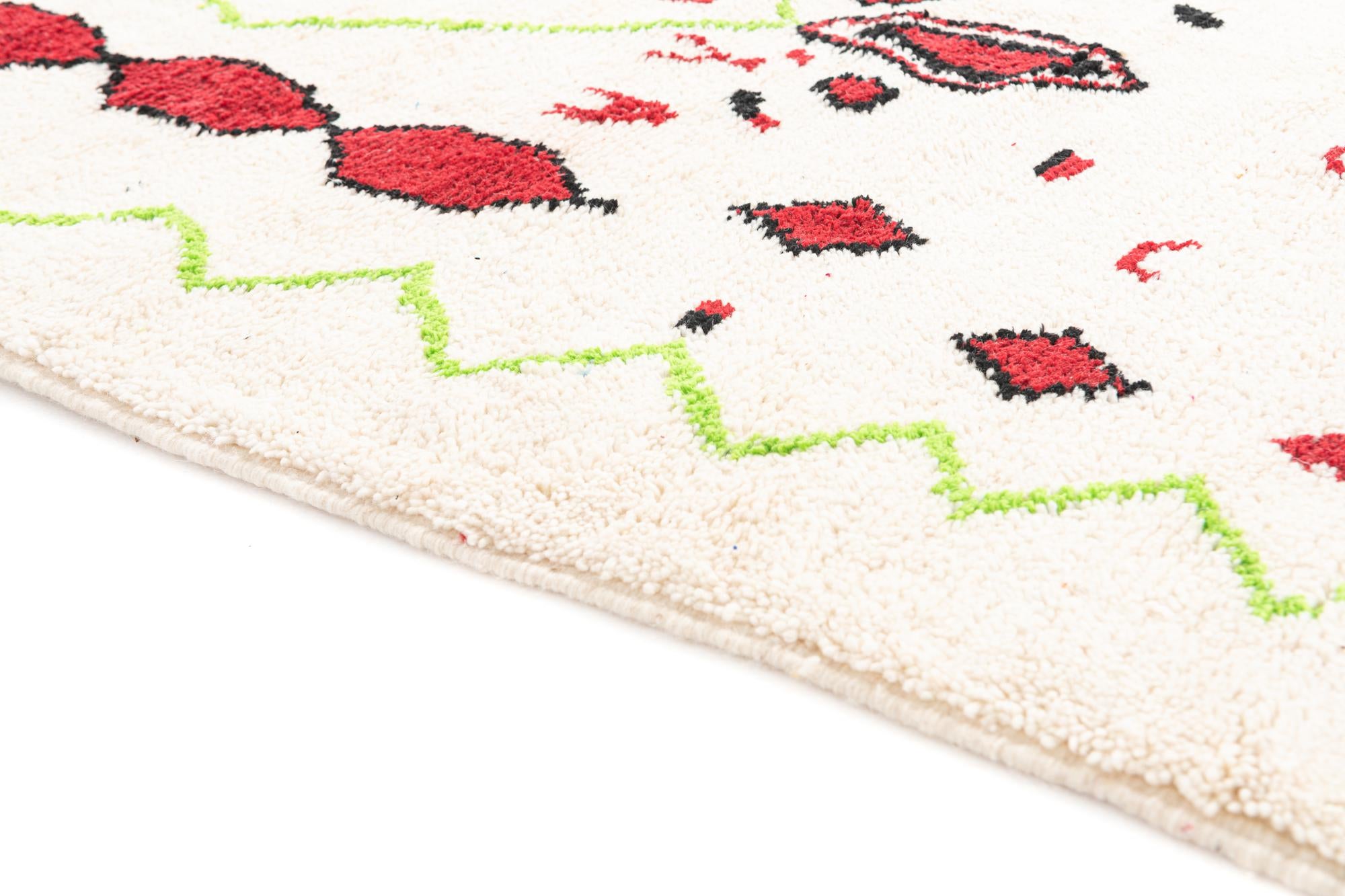 5' x 8' 5 Hand Knotted Moroccan Wool Rug