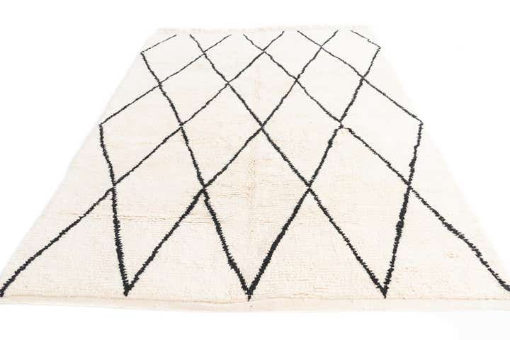 6' 7 x 9' 2 Hand Knotted Moroccan Wool Rug