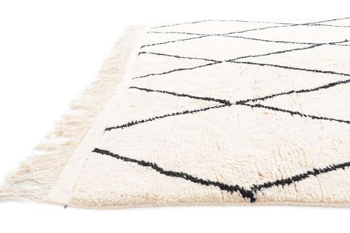 6' 7 x 9' 2 Hand Knotted Moroccan Wool Rug