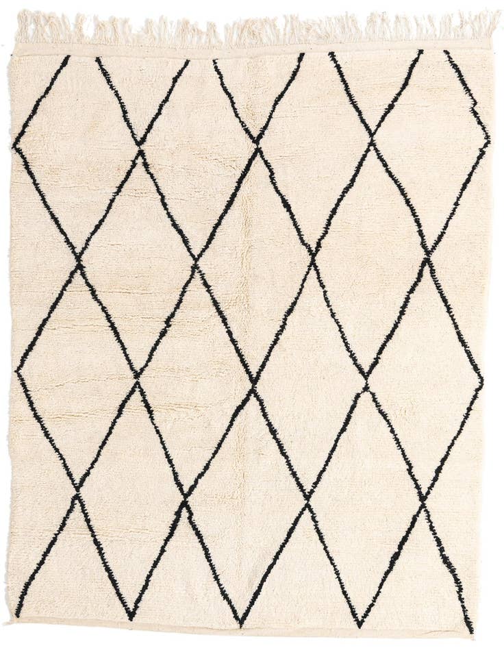 Detail image of 6' 7 x 9' 2 Hand Knotted Moroccan Wool Rug