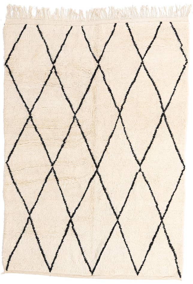 Detail image of 6' 7 x 9' 2 Hand Knotted Moroccan Wool Rug
