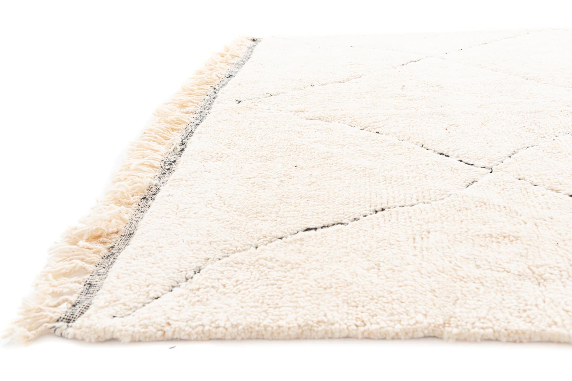6' 5 x 10' Hand Knotted Moroccan Wool Rug