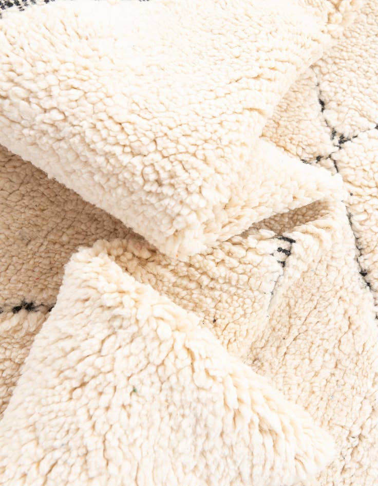 Detail image of 6' 5 x 10'  Hand Knotted Moroccan Wool Rug