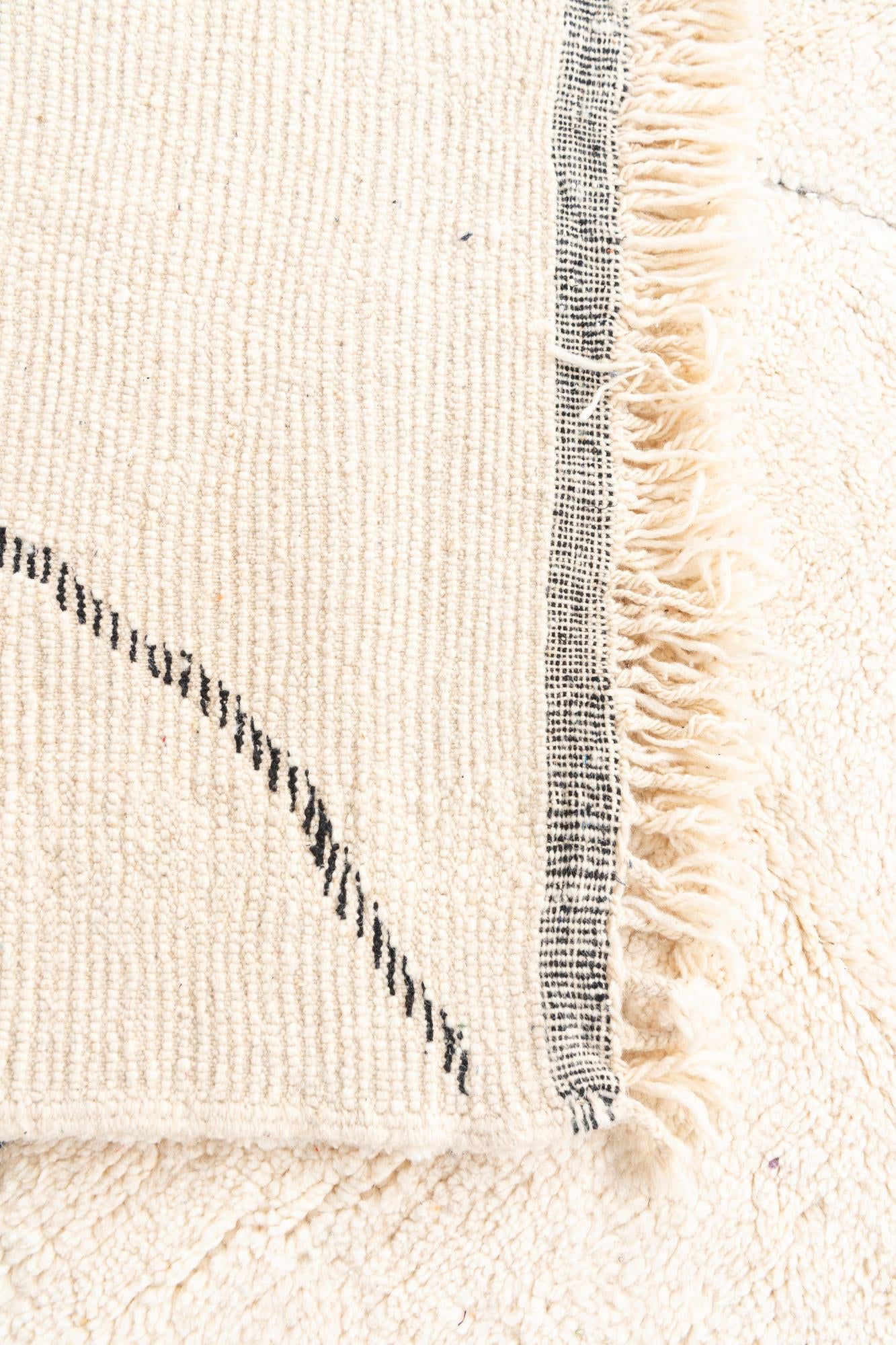 6' 5 x 10' Hand Knotted Moroccan Wool Rug