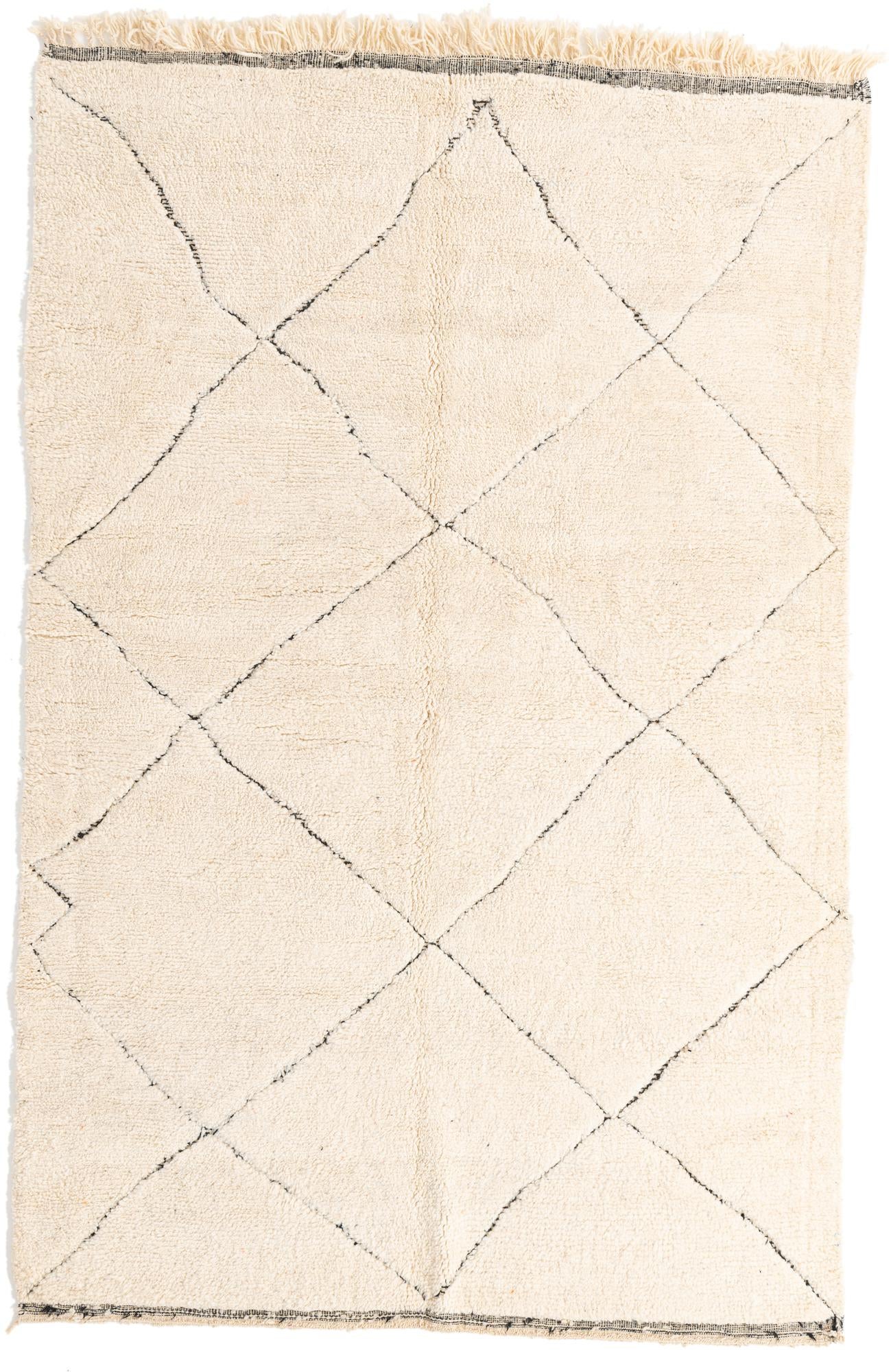 6' 5 x 10' Hand Knotted Moroccan Wool Rug