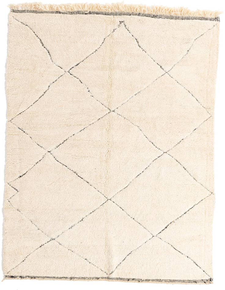 Detail image of 6' 5 x 10' Hand Knotted Moroccan Wool Rug