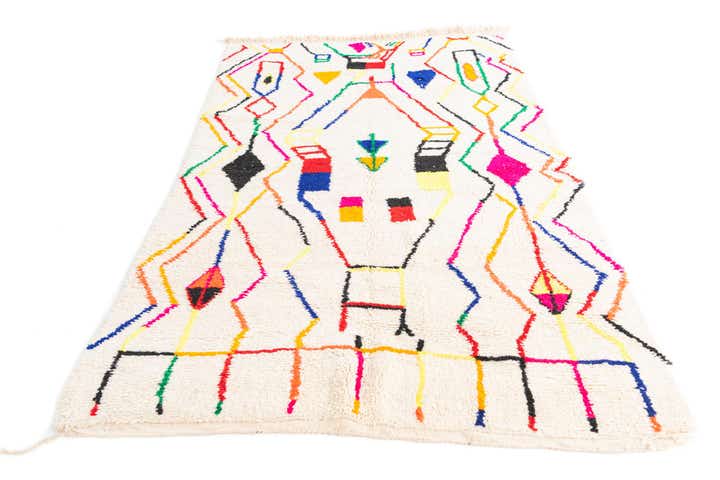 5' x 8' 3 Hand Knotted Moroccan Wool Rug