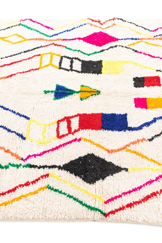 Detail image of 5' x 8' 3 Hand Knotted Moroccan Wool Rug