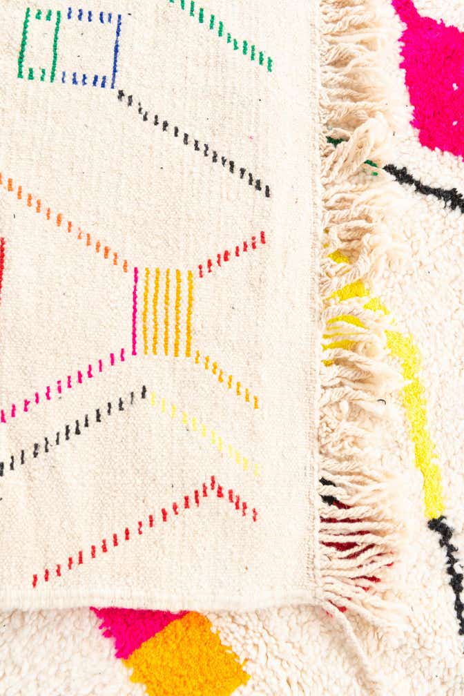 5' x 8' 3 Hand Knotted Moroccan Wool Rug