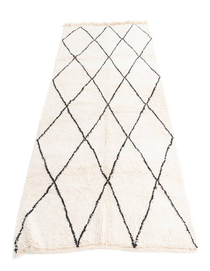 Detail image of 5' 2 x 8'  Hand Knotted Moroccan Wool Rug