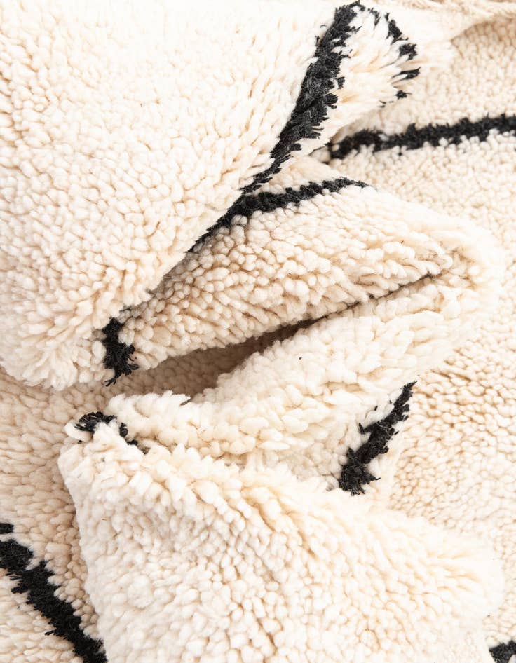 Detail image of 5' 2 x 8'  Hand Knotted Moroccan Wool Rug