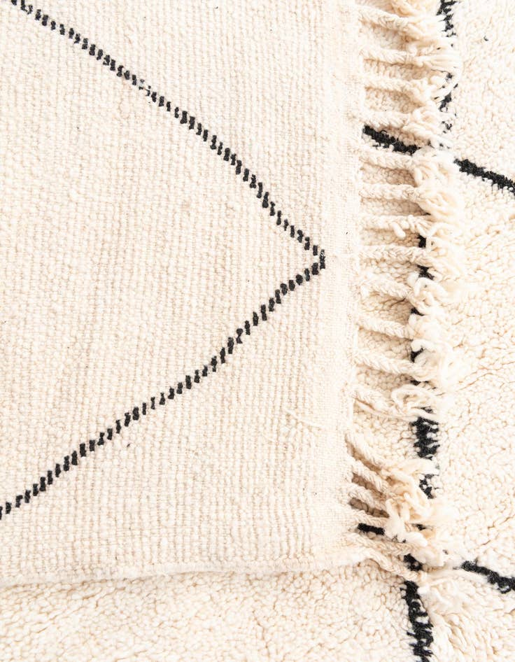 Detail image of 5' 2 x 8'  Hand Knotted Moroccan Wool Rug