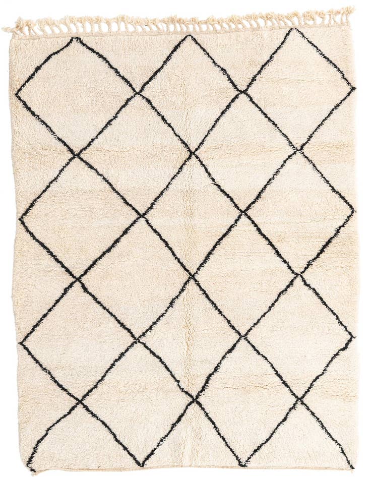 Detail image of 5' 2 x 8' Hand Knotted Moroccan Wool Rug