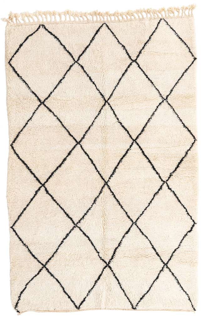 5' 2 x 8' Hand Knotted Moroccan Wool Rug