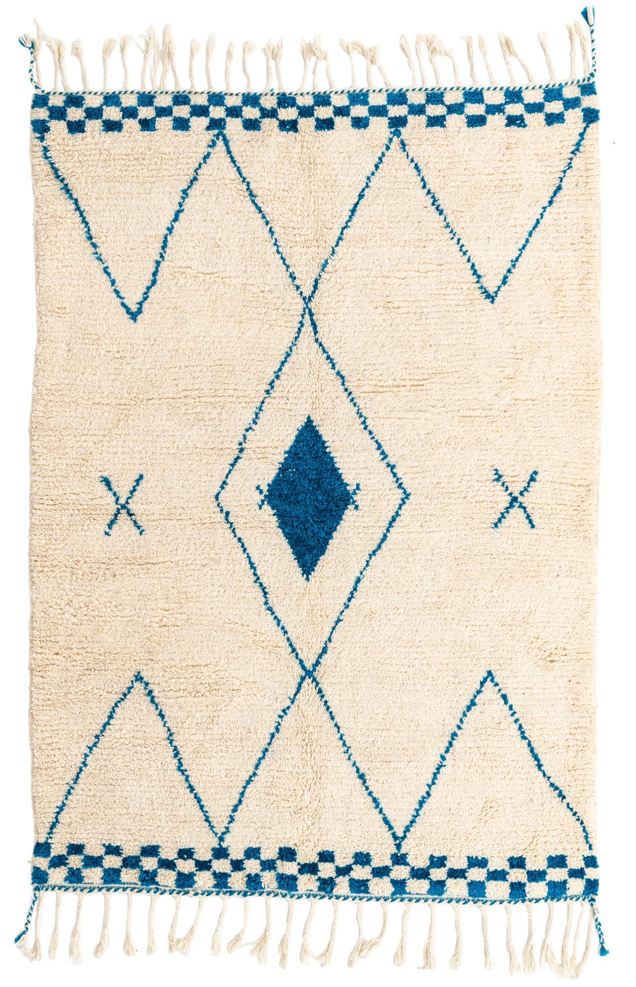 5' 4 x 7' 7 Hand Knotted Moroccan Wool Rug