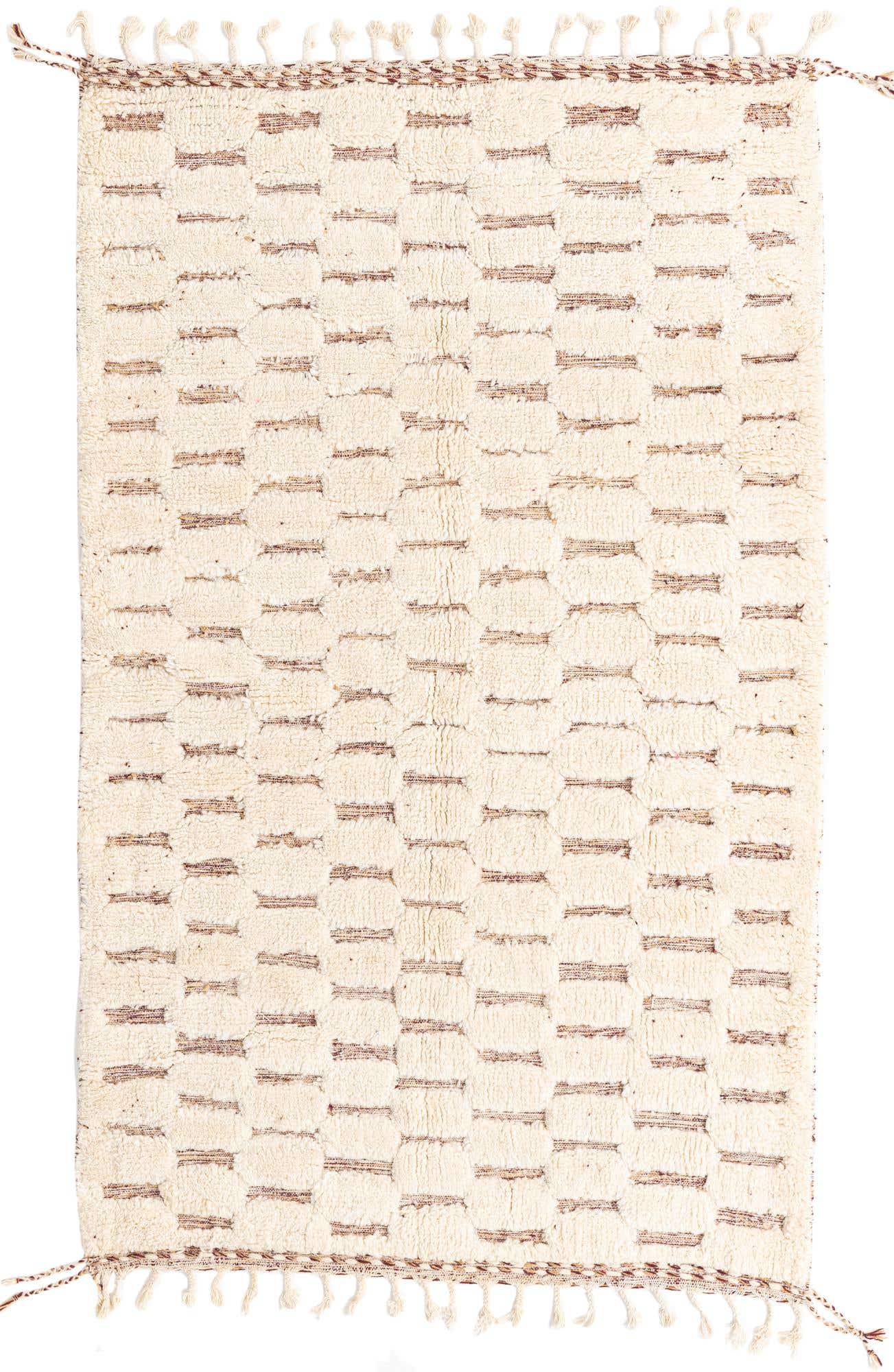 5' x 8' 2 Hand Knotted Moroccan Wool Rug