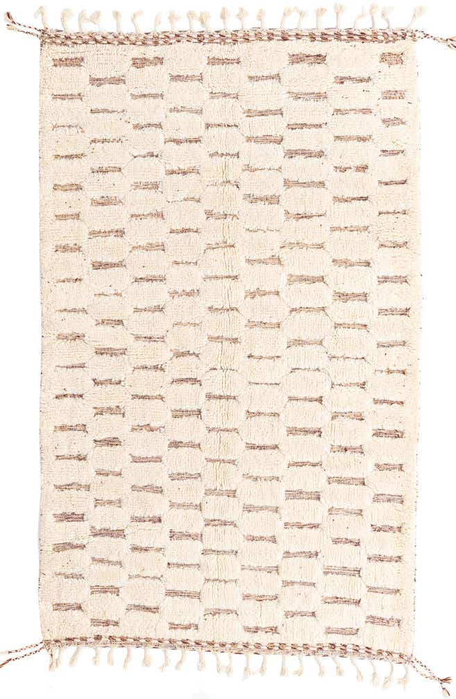 5' x 8' 2 Hand Knotted Moroccan Wool Rug