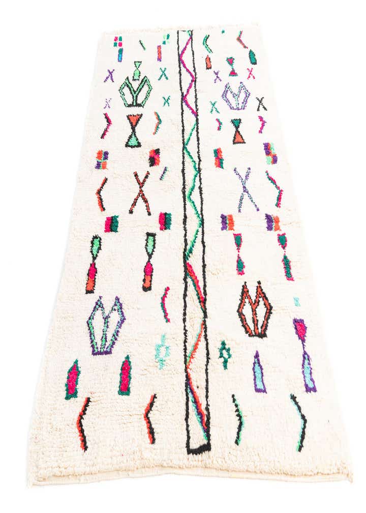 4' 8 x 8' Hand Knotted Moroccan Wool Rug