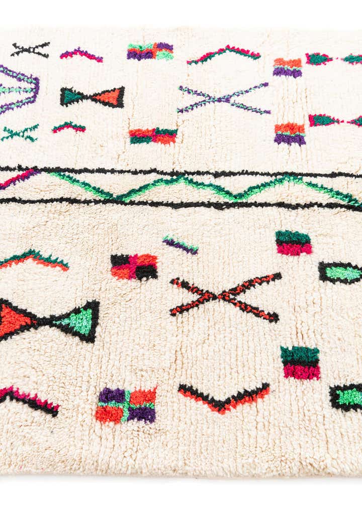 4' 8 x 8' Hand Knotted Moroccan Wool Rug