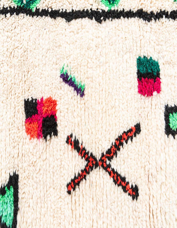 Detail image of 4' 8 x 8'  Hand Knotted Moroccan Wool Rug