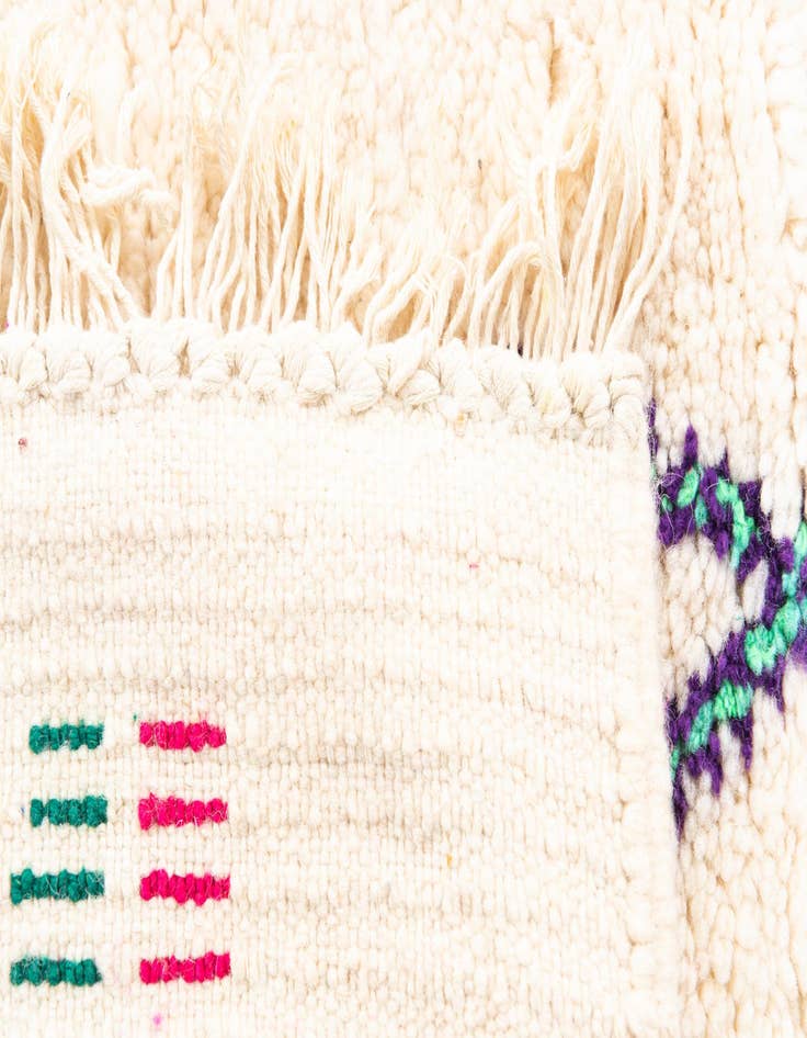 Detail image of 4' 8 x 8'  Hand Knotted Moroccan Wool Rug