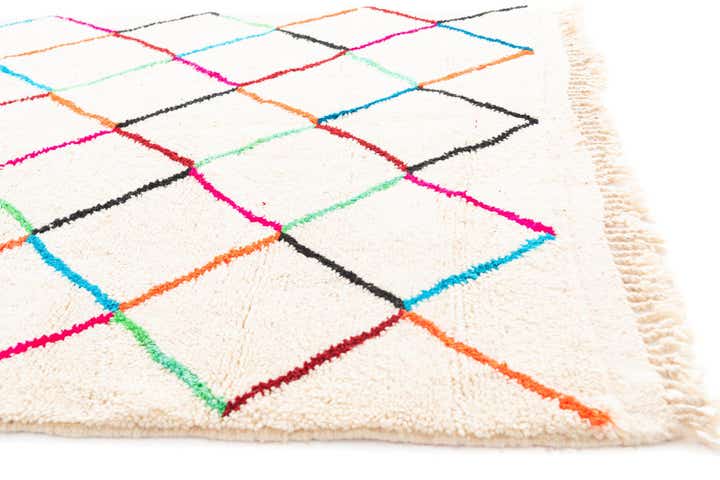 4' 10 x 6' 8 Hand Knotted Moroccan Wool Rug