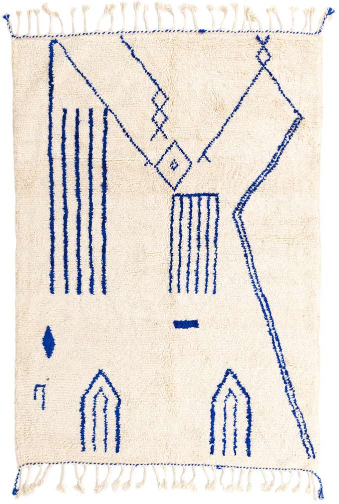 5' 5 x 7' 10 Hand Knotted Moroccan Wool Rug