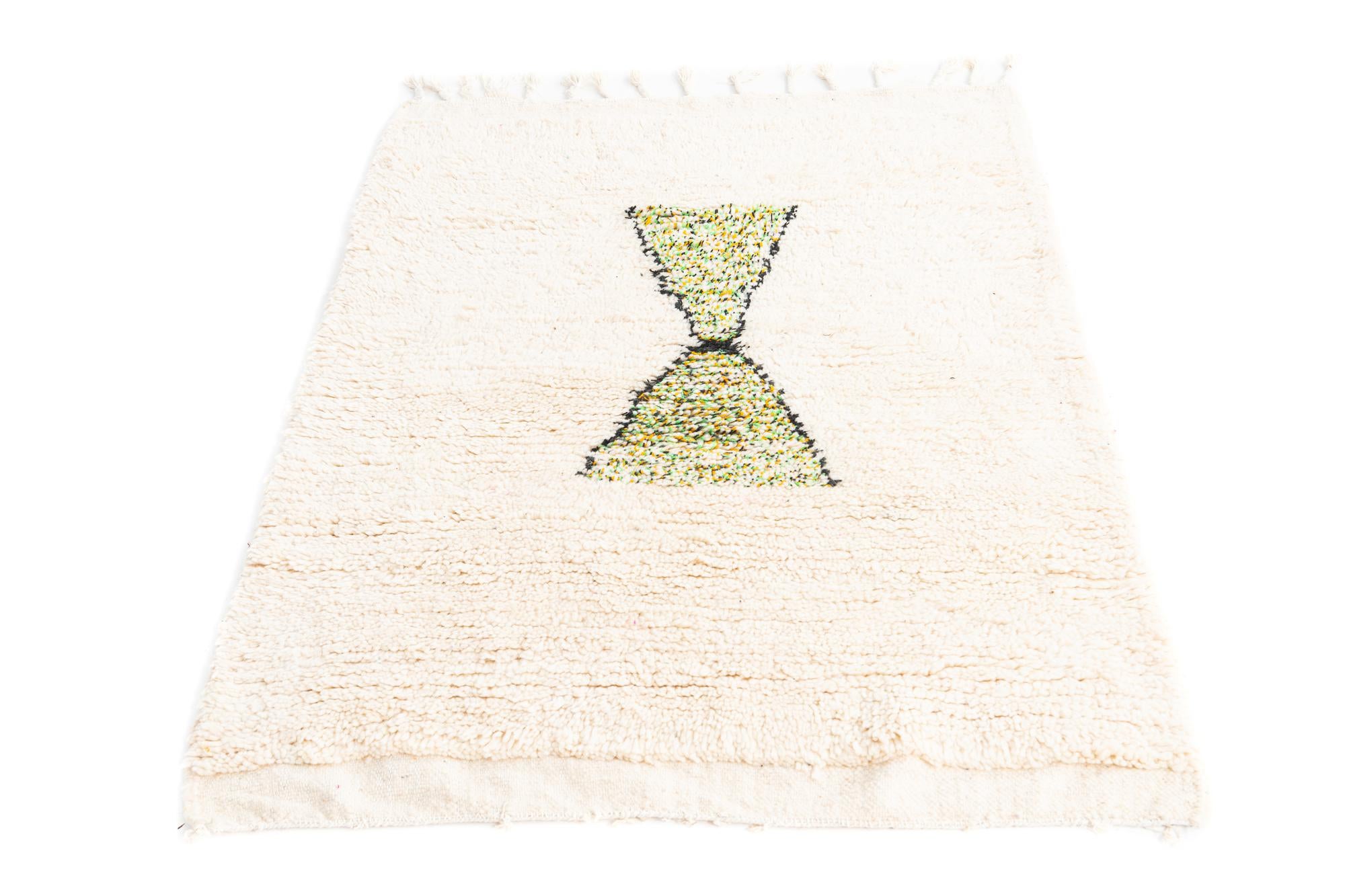 3' 5 x 4' 9 Hand Knotted Moroccan Wool Rug