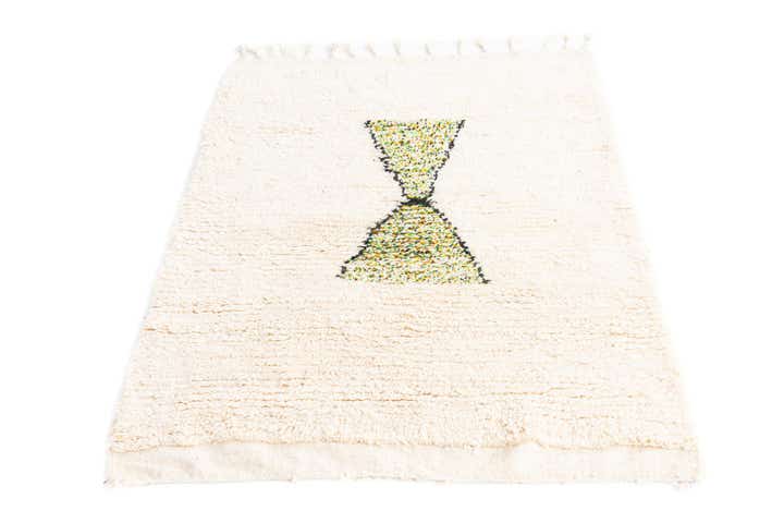 3' 5 x 4' 9 Hand Knotted Moroccan Wool Rug