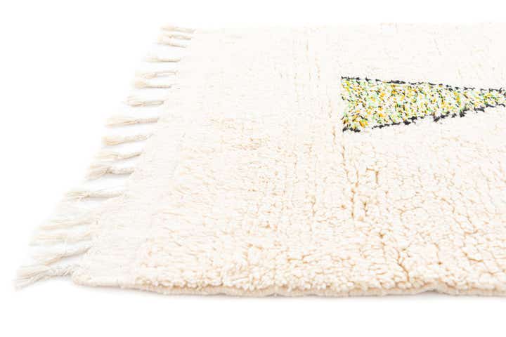 3' 5 x 4' 9 Hand Knotted Moroccan Wool Rug