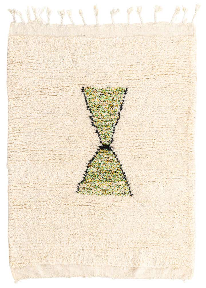 3' 5 x 4' 9 Hand Knotted Moroccan Wool Rug
