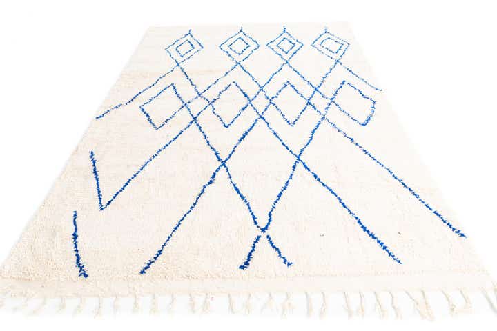 6' 4 x 9' 6 Hand Knotted Moroccan Wool Rug