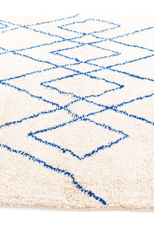 Detail image of 6' 4 x 9' 6 Hand Knotted Moroccan Wool Rug