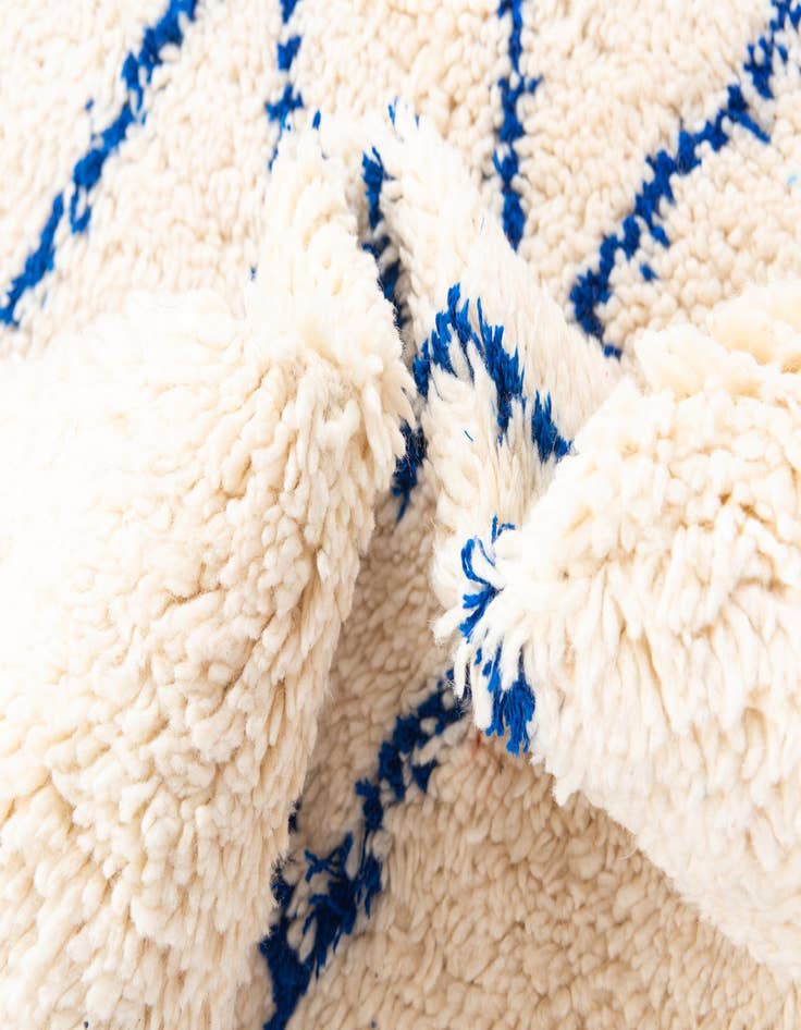 Detail image of 6' 4 x 9' 6  Hand Knotted Moroccan Wool Rug