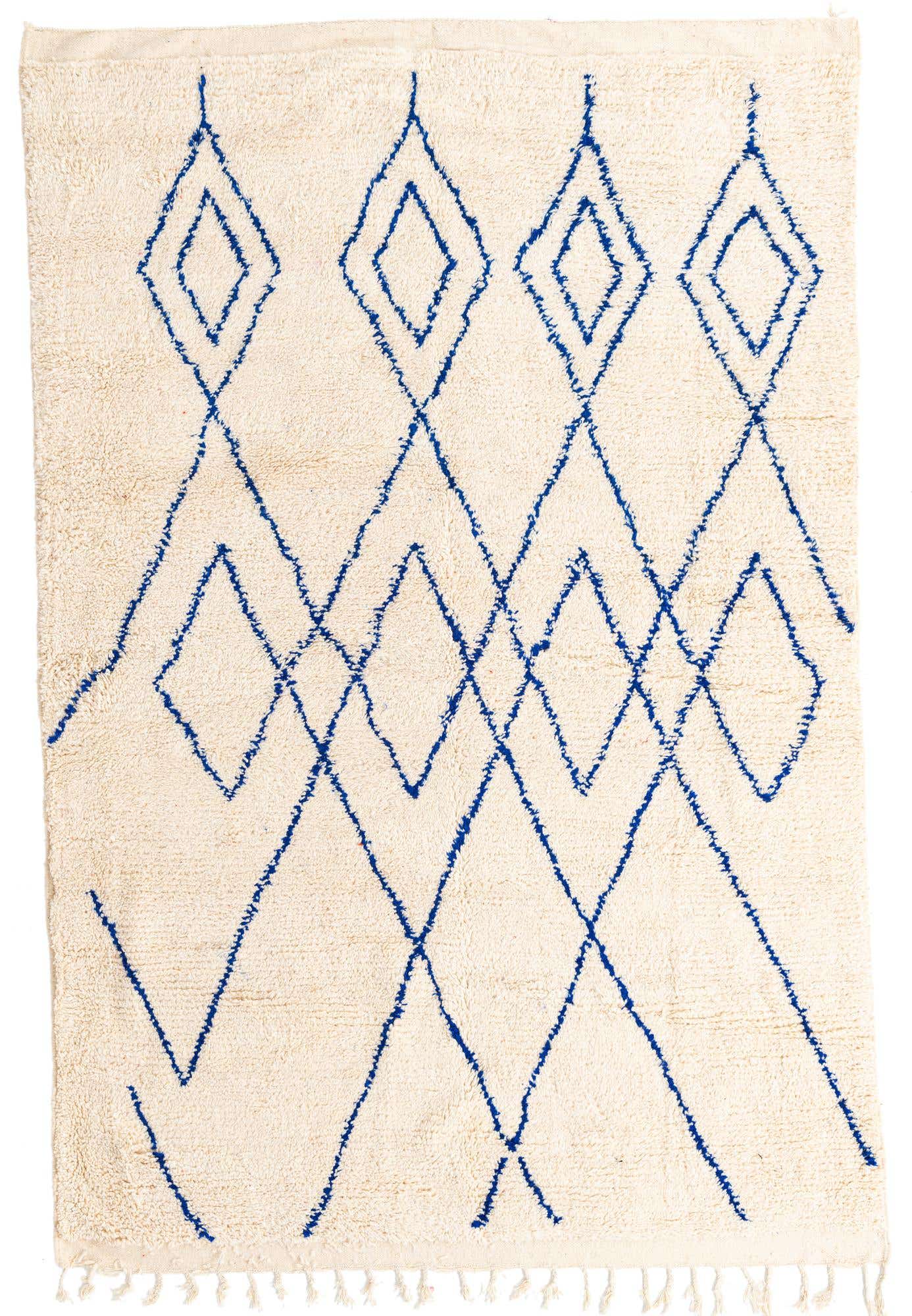 6' 4 x 9' 6 Hand Knotted Moroccan Wool Rug