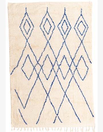 6' 4 x 9' 6 Hand Knotted Moroccan Wool Rug